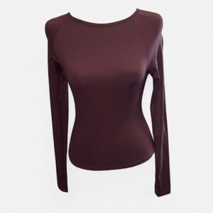 Meshki Wine Long Sleeve Top XS